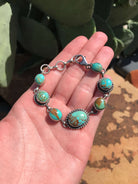 The Kingman Link Bracelet, 1-Bracelets & Cuffs-Calli Co., Turquoise and Silver Jewelry, Native American Handmade, Zuni Tribe, Navajo Tribe, Brock Texas