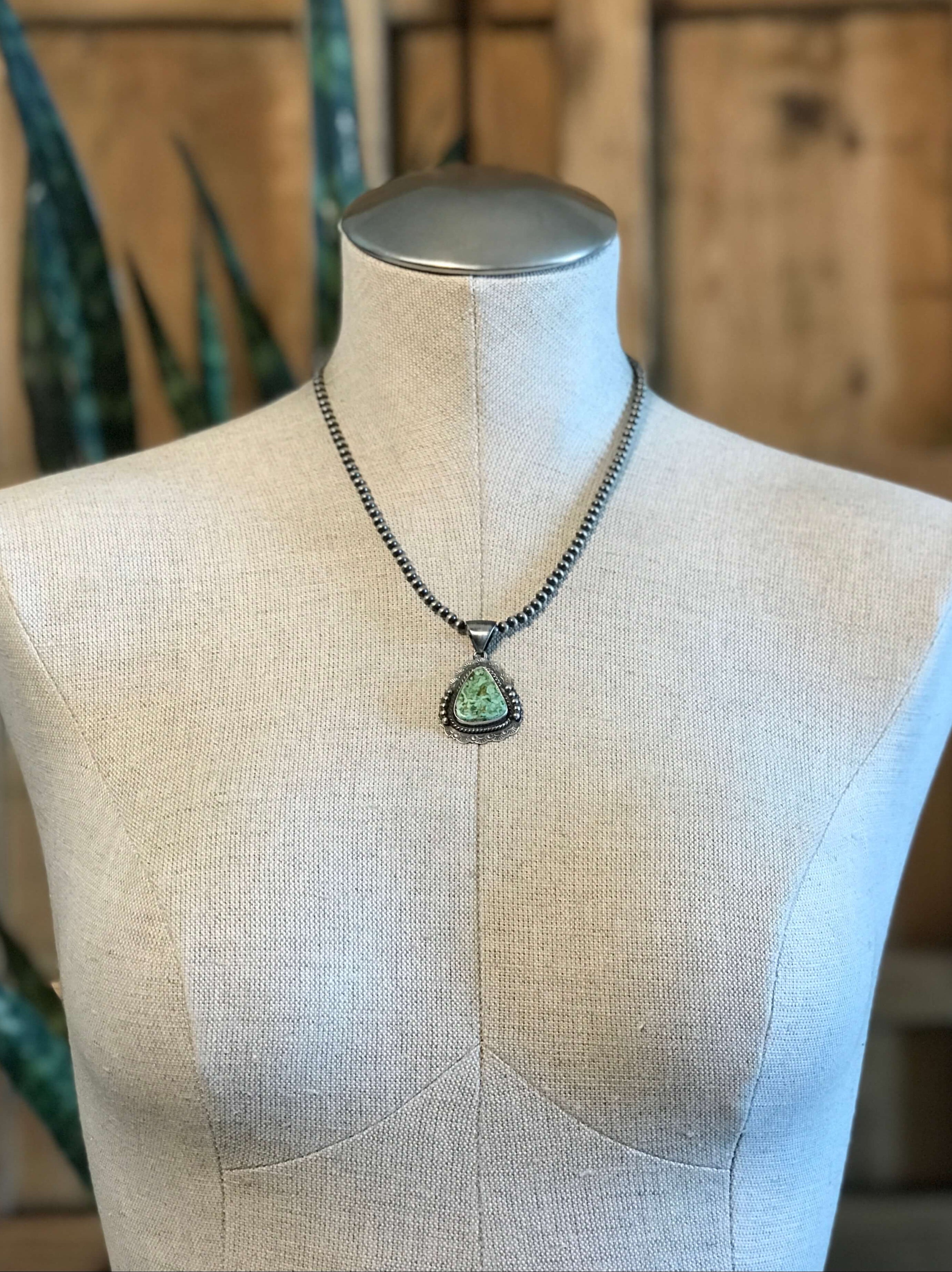 The Wilcox Turquoise Pendant, 2-Pendants-Calli Co., Turquoise and Silver Jewelry, Native American Handmade, Zuni Tribe, Navajo Tribe, Brock Texas