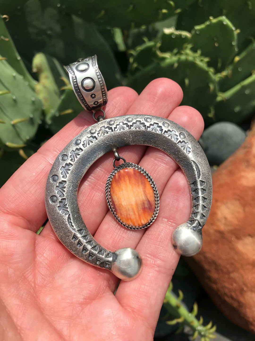 The Highwood Naja Pendant-Pendants-Calli Co., Turquoise and Silver Jewelry, Native American Handmade, Zuni Tribe, Navajo Tribe, Brock Texas