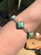 The Kingman Link Bracelet, 2-Bracelets & Cuffs-Calli Co., Turquoise and Silver Jewelry, Native American Handmade, Zuni Tribe, Navajo Tribe, Brock Texas