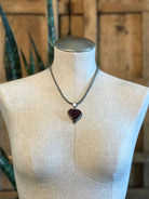 The Zillah Heart Pendants in Spiny-Pendants-Calli Co., Turquoise and Silver Jewelry, Native American Handmade, Zuni Tribe, Navajo Tribe, Brock Texas