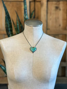 The Zebeck Turquoise Heart Necklaces-Necklaces-Calli Co., Turquoise and Silver Jewelry, Native American Handmade, Zuni Tribe, Navajo Tribe, Brock Texas