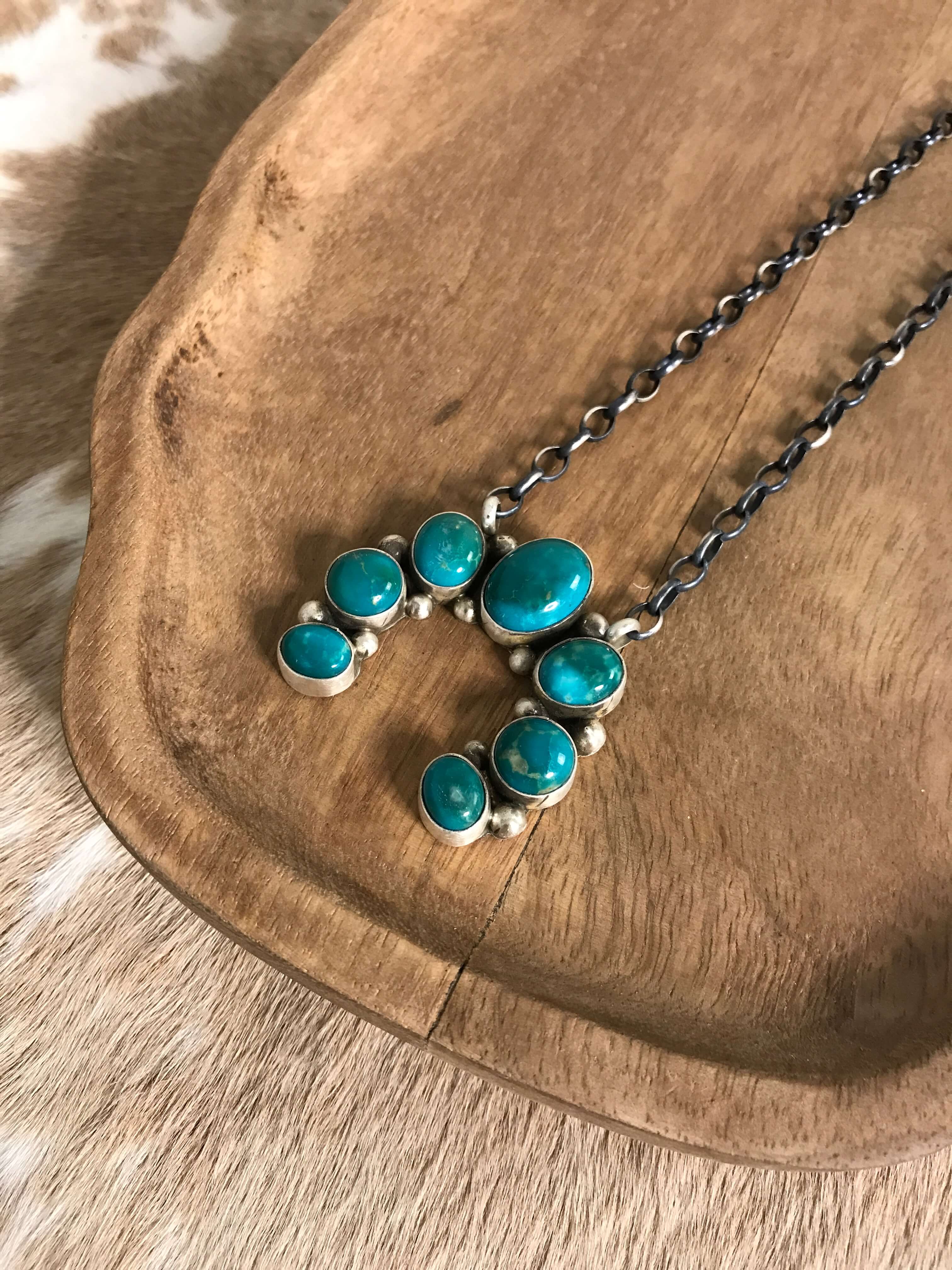 The Naja Necklace, 1-Necklaces-Calli Co., Turquoise and Silver Jewelry, Native American Handmade, Zuni Tribe, Navajo Tribe, Brock Texas
