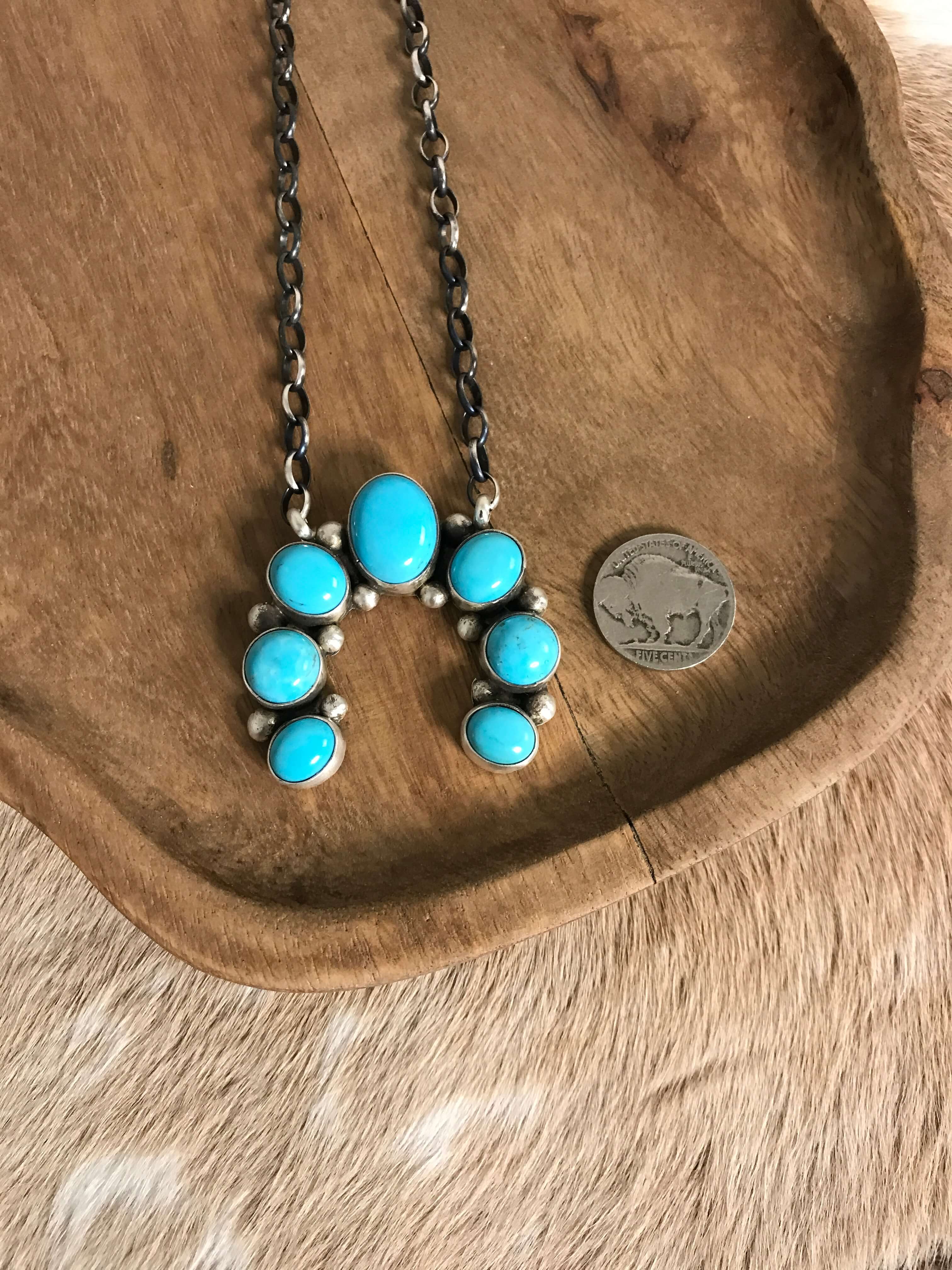 The Naja Necklace, 2-Necklaces-Calli Co., Turquoise and Silver Jewelry, Native American Handmade, Zuni Tribe, Navajo Tribe, Brock Texas