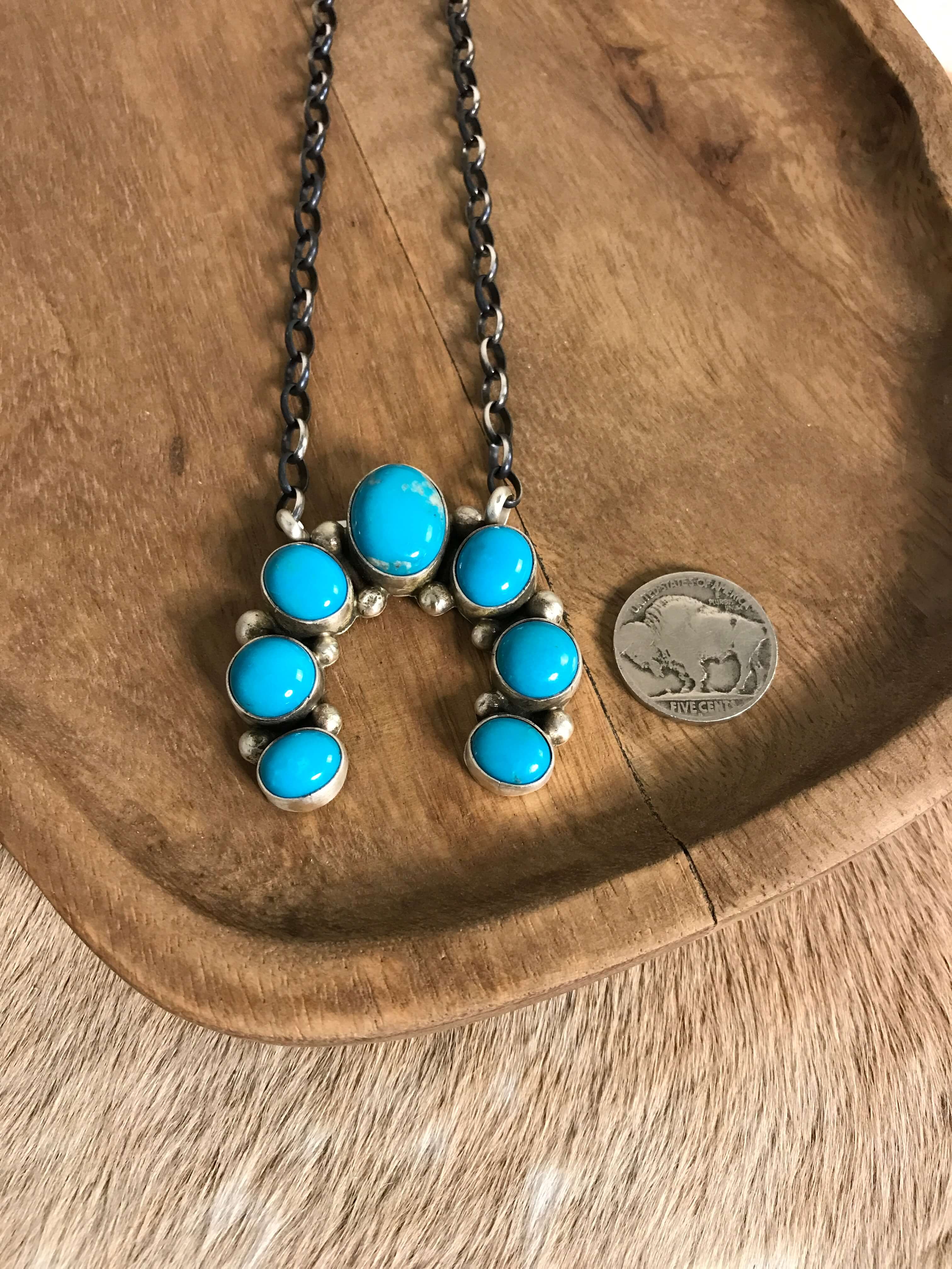 The Naja Necklace, 6-Necklaces-Calli Co., Turquoise and Silver Jewelry, Native American Handmade, Zuni Tribe, Navajo Tribe, Brock Texas