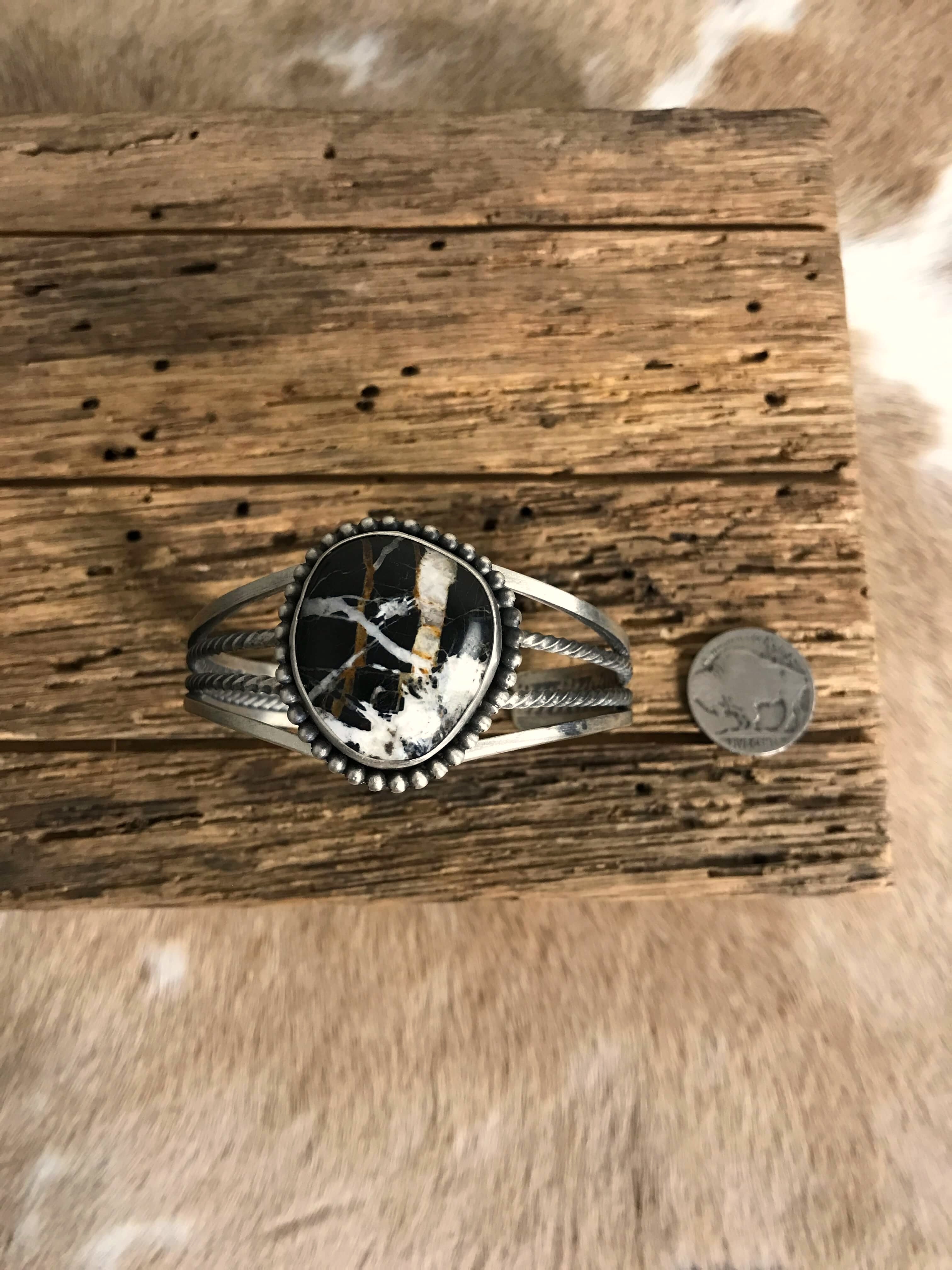 The Trego Cuff-Bracelets & Cuffs-Calli Co., Turquoise and Silver Jewelry, Native American Handmade, Zuni Tribe, Navajo Tribe, Brock Texas
