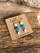 The Ocate Earrings-Earrings-Calli Co., Turquoise and Silver Jewelry, Native American Handmade, Zuni Tribe, Navajo Tribe, Brock Texas