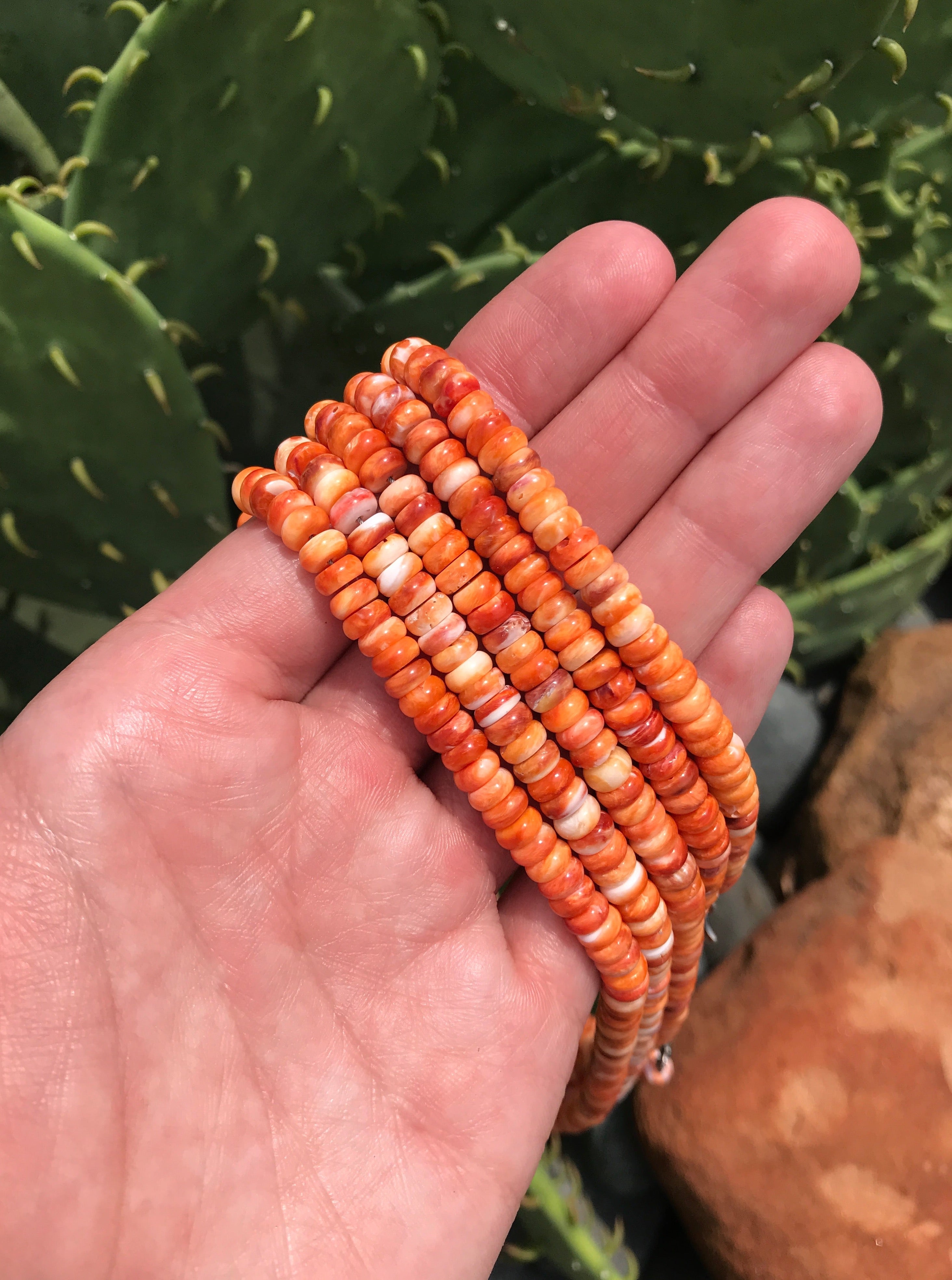 The Uppsala Necklace in Orange Spiny – Calli Co. Silver