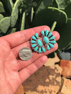 The Woodson Turquoise Cluster Earrings, 5-Earrings-Calli Co., Turquoise and Silver Jewelry, Native American Handmade, Zuni Tribe, Navajo Tribe, Brock Texas