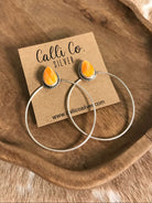 The Keystone Hoop Earrings, 60-Earrings-Calli Co., Turquoise and Silver Jewelry, Native American Handmade, Zuni Tribe, Navajo Tribe, Brock Texas