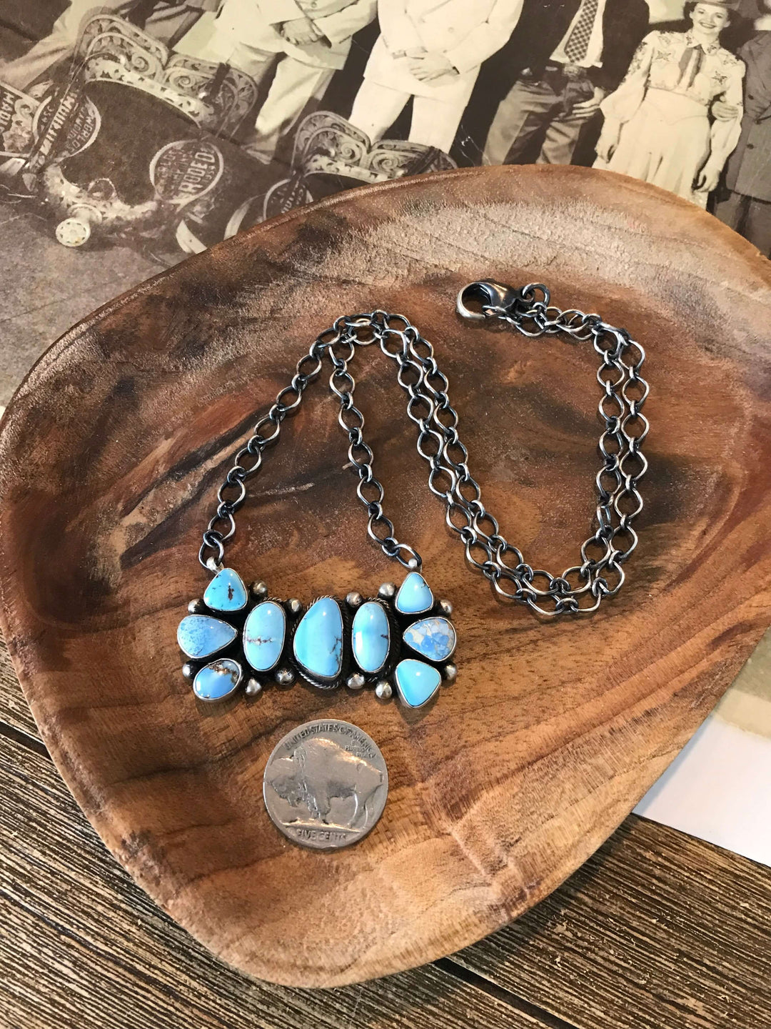 The Calamity Golden Hills Necklace-Necklaces-Calli Co., Turquoise and Silver Jewelry, Native American Handmade, Zuni Tribe, Navajo Tribe, Brock Texas