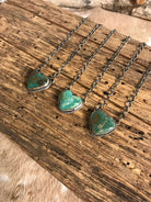 The Seneca Turquoise Heart Necklaces-Necklaces-Calli Co., Turquoise and Silver Jewelry, Native American Handmade, Zuni Tribe, Navajo Tribe, Brock Texas