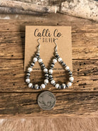 The Caprice Hoop Earrings-Earrings-Calli Co., Turquoise and Silver Jewelry, Native American Handmade, Zuni Tribe, Navajo Tribe, Brock Texas
