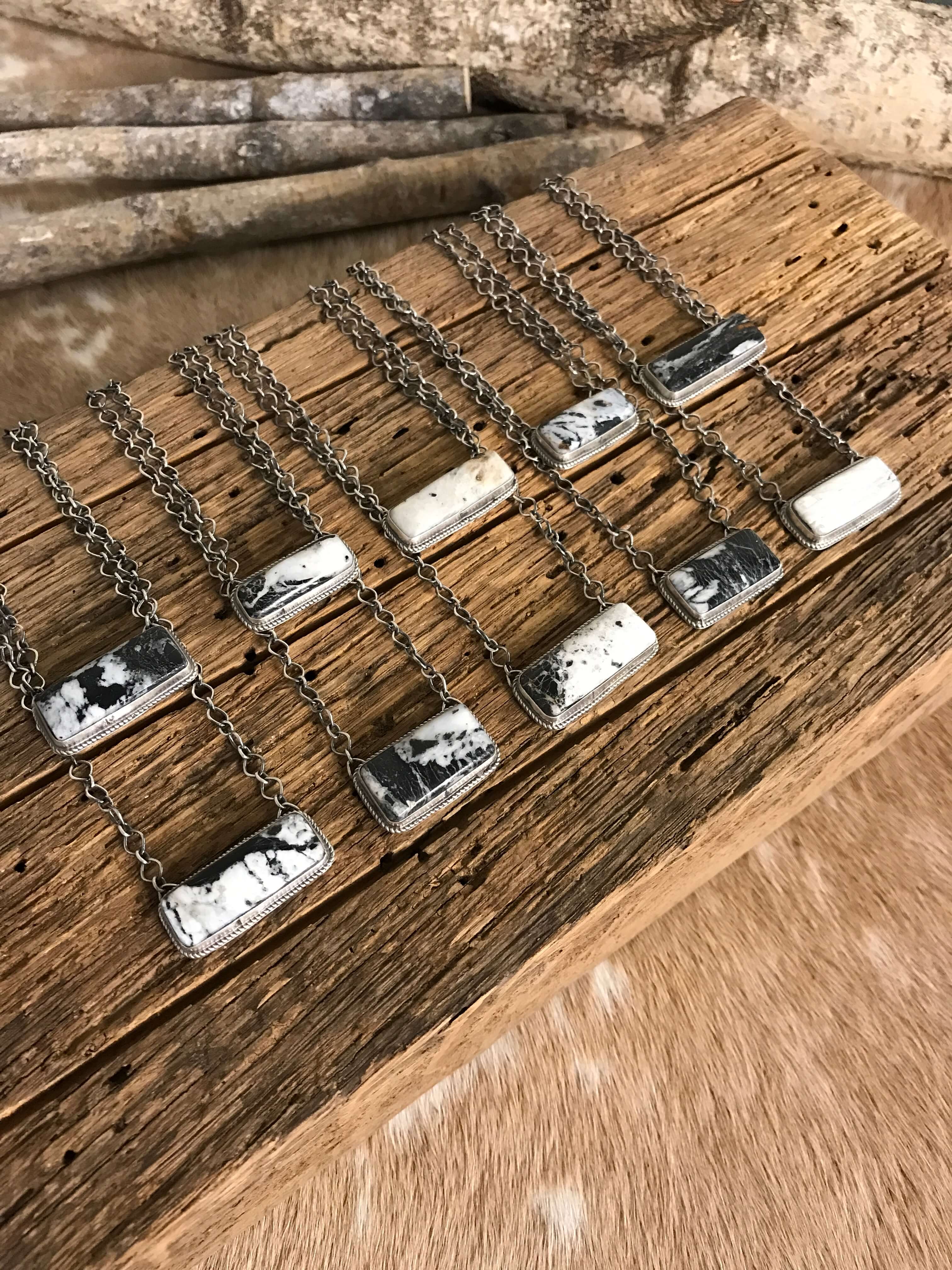 The Bond Necklaces-Necklaces-Calli Co., Turquoise and Silver Jewelry, Native American Handmade, Zuni Tribe, Navajo Tribe, Brock Texas