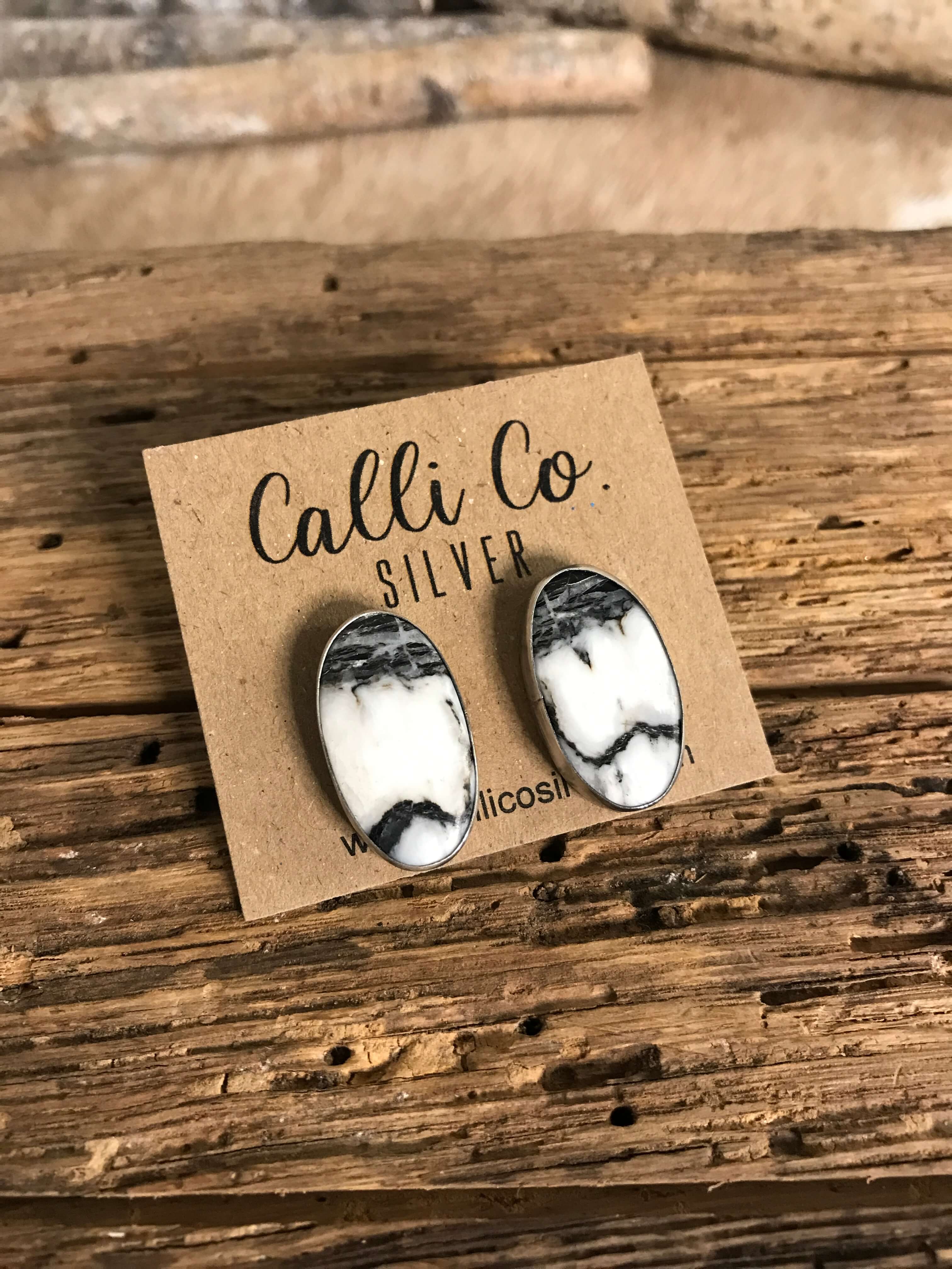 The Favorite Studs, 2-Earrings-Calli Co., Turquoise and Silver Jewelry, Native American Handmade, Zuni Tribe, Navajo Tribe, Brock Texas