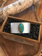 The Belle River Turquoise Cuff, 9-Bracelets & Cuffs-Calli Co., Turquoise and Silver Jewelry, Native American Handmade, Zuni Tribe, Navajo Tribe, Brock Texas