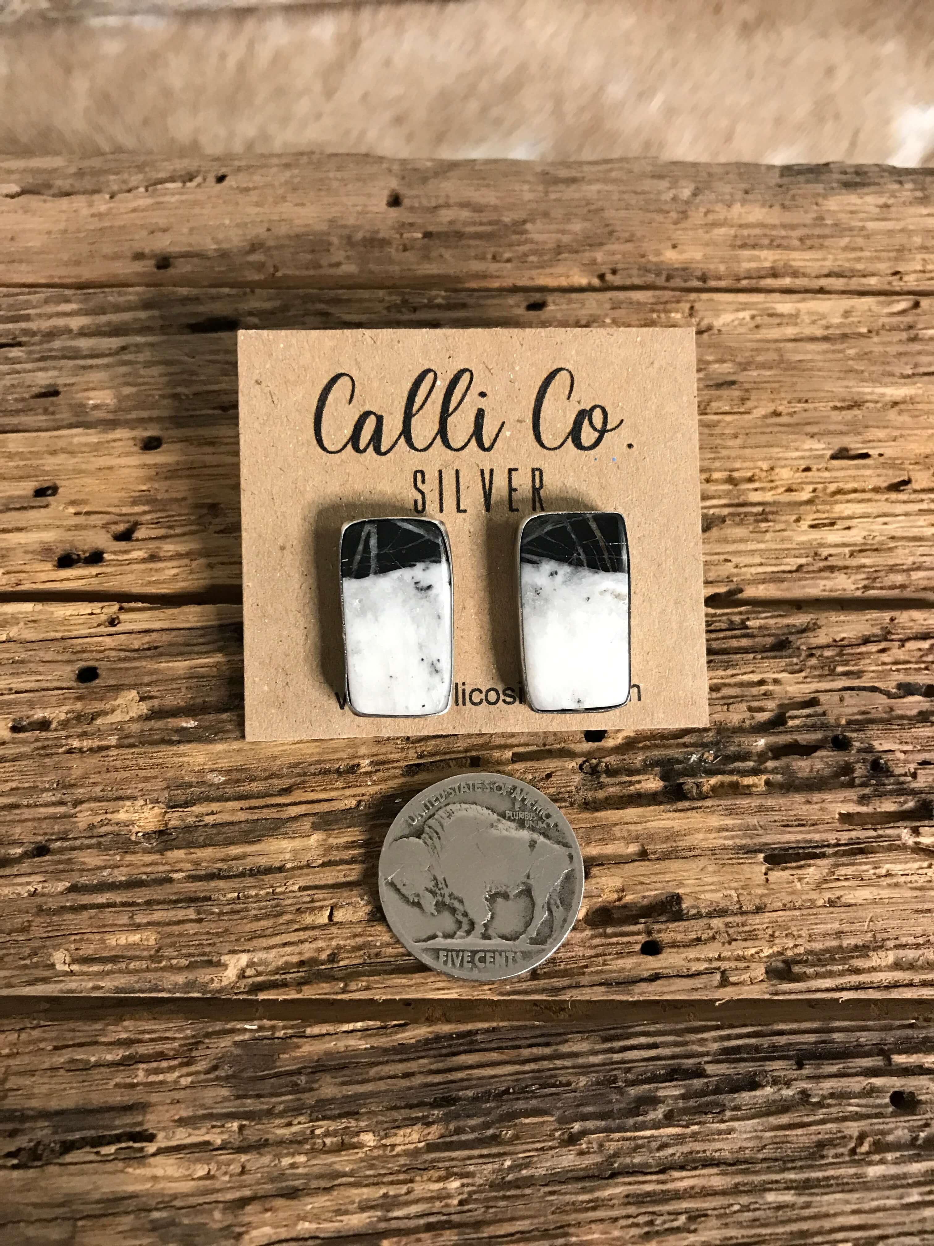 The Favorite Studs, 13-Earrings-Calli Co., Turquoise and Silver Jewelry, Native American Handmade, Zuni Tribe, Navajo Tribe, Brock Texas