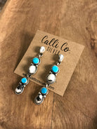 The Orogrande Earrings, 2-Earrings-Calli Co., Turquoise and Silver Jewelry, Native American Handmade, Zuni Tribe, Navajo Tribe, Brock Texas