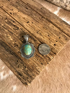 The Trilly Turquoise Pendant-Pendants-Calli Co., Turquoise and Silver Jewelry, Native American Handmade, Zuni Tribe, Navajo Tribe, Brock Texas