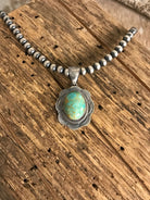 The Trilly Turquoise Pendant-Pendants-Calli Co., Turquoise and Silver Jewelry, Native American Handmade, Zuni Tribe, Navajo Tribe, Brock Texas