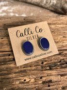 The Lost Creek Lapis Studs, 5-Earrings-Calli Co., Turquoise and Silver Jewelry, Native American Handmade, Zuni Tribe, Navajo Tribe, Brock Texas