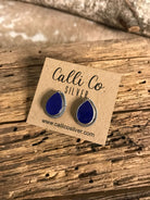 The Lost Creek Lapis Studs, 8-Earrings-Calli Co., Turquoise and Silver Jewelry, Native American Handmade, Zuni Tribe, Navajo Tribe, Brock Texas