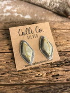 The Ribbon Studs, 2-Earrings-Calli Co., Turquoise and Silver Jewelry, Native American Handmade, Zuni Tribe, Navajo Tribe, Brock Texas