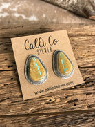 The Ribbon Studs, 3-Earrings-Calli Co., Turquoise and Silver Jewelry, Native American Handmade, Zuni Tribe, Navajo Tribe, Brock Texas