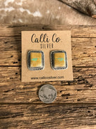 The Ribbon Studs, 4-Earrings-Calli Co., Turquoise and Silver Jewelry, Native American Handmade, Zuni Tribe, Navajo Tribe, Brock Texas