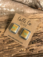 The Ribbon Studs, 4-Earrings-Calli Co., Turquoise and Silver Jewelry, Native American Handmade, Zuni Tribe, Navajo Tribe, Brock Texas