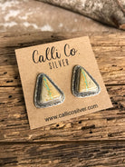 The Ribbon Studs, 5-Earrings-Calli Co., Turquoise and Silver Jewelry, Native American Handmade, Zuni Tribe, Navajo Tribe, Brock Texas
