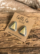 The Ribbon Studs, 5-Earrings-Calli Co., Turquoise and Silver Jewelry, Native American Handmade, Zuni Tribe, Navajo Tribe, Brock Texas