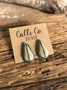 The Ribbon Studs, 7-Earrings-Calli Co., Turquoise and Silver Jewelry, Native American Handmade, Zuni Tribe, Navajo Tribe, Brock Texas