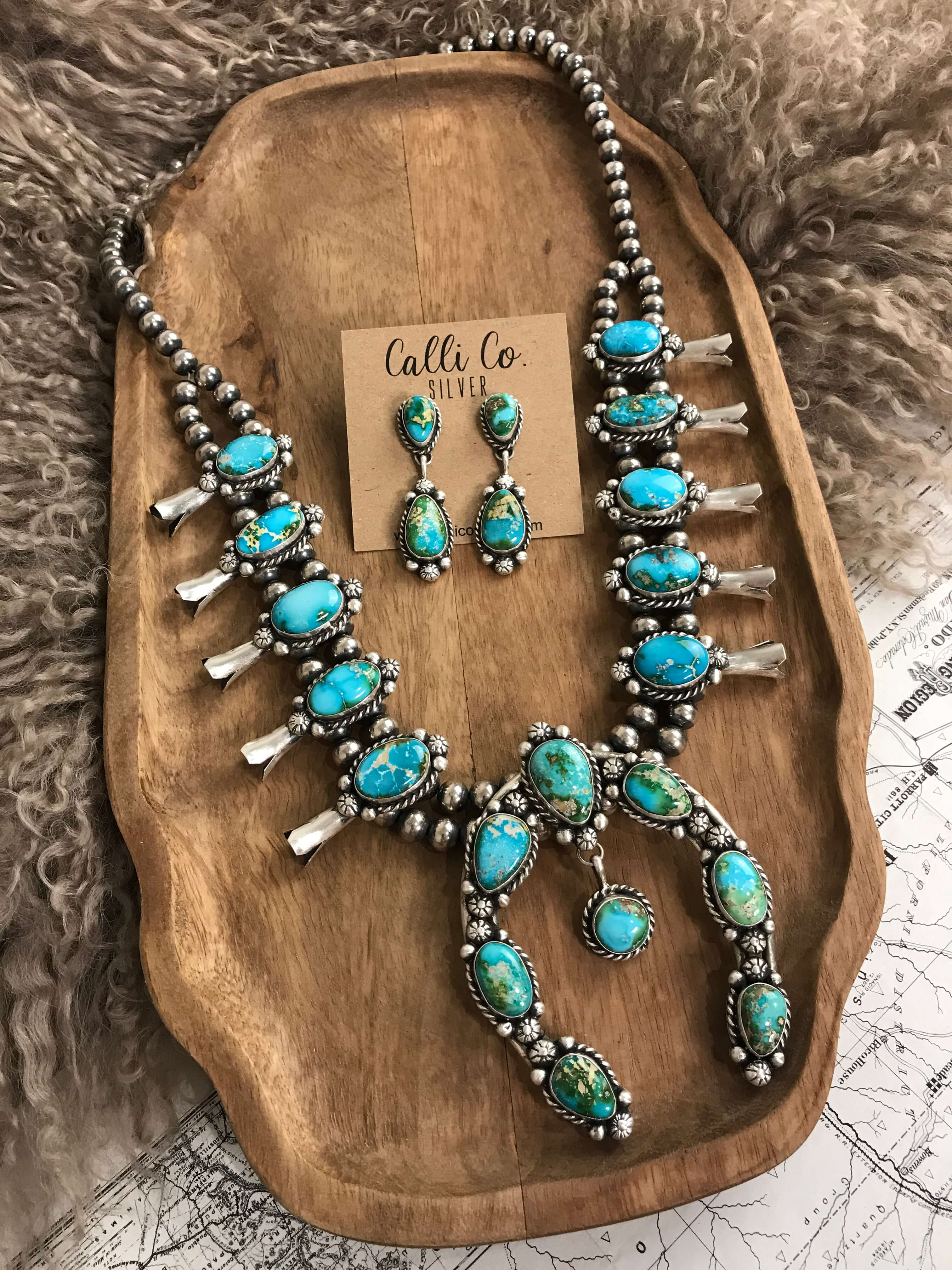 The Wind River Squash Blossom Necklace Set | Calli Co. Silver