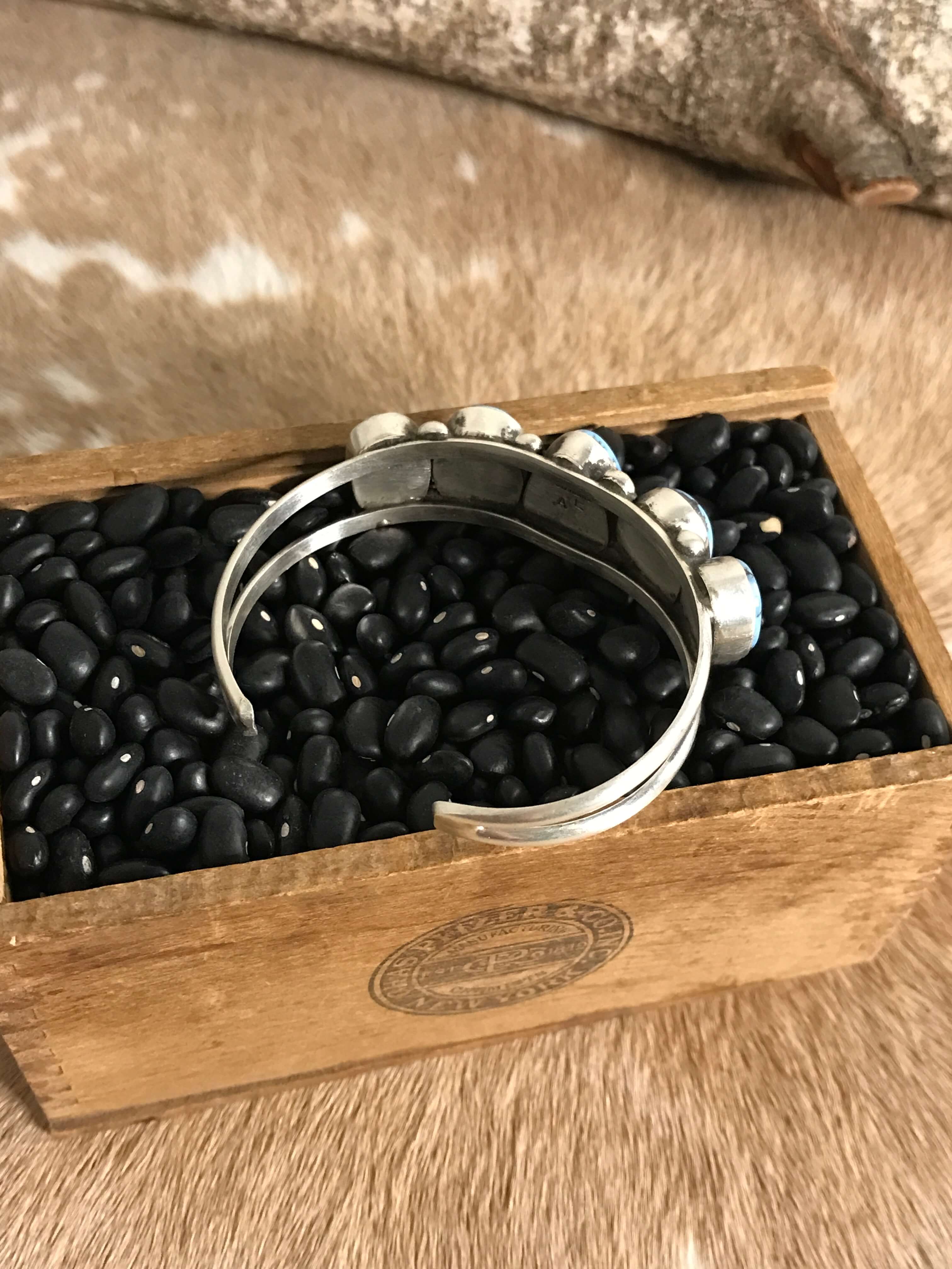 The Wycombe Cuff, 1-Bracelets & Cuffs-Calli Co., Turquoise and Silver Jewelry, Native American Handmade, Zuni Tribe, Navajo Tribe, Brock Texas