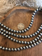 The Macon 6mm Pearl Necklace-Necklaces-Calli Co., Turquoise and Silver Jewelry, Native American Handmade, Zuni Tribe, Navajo Tribe, Brock Texas