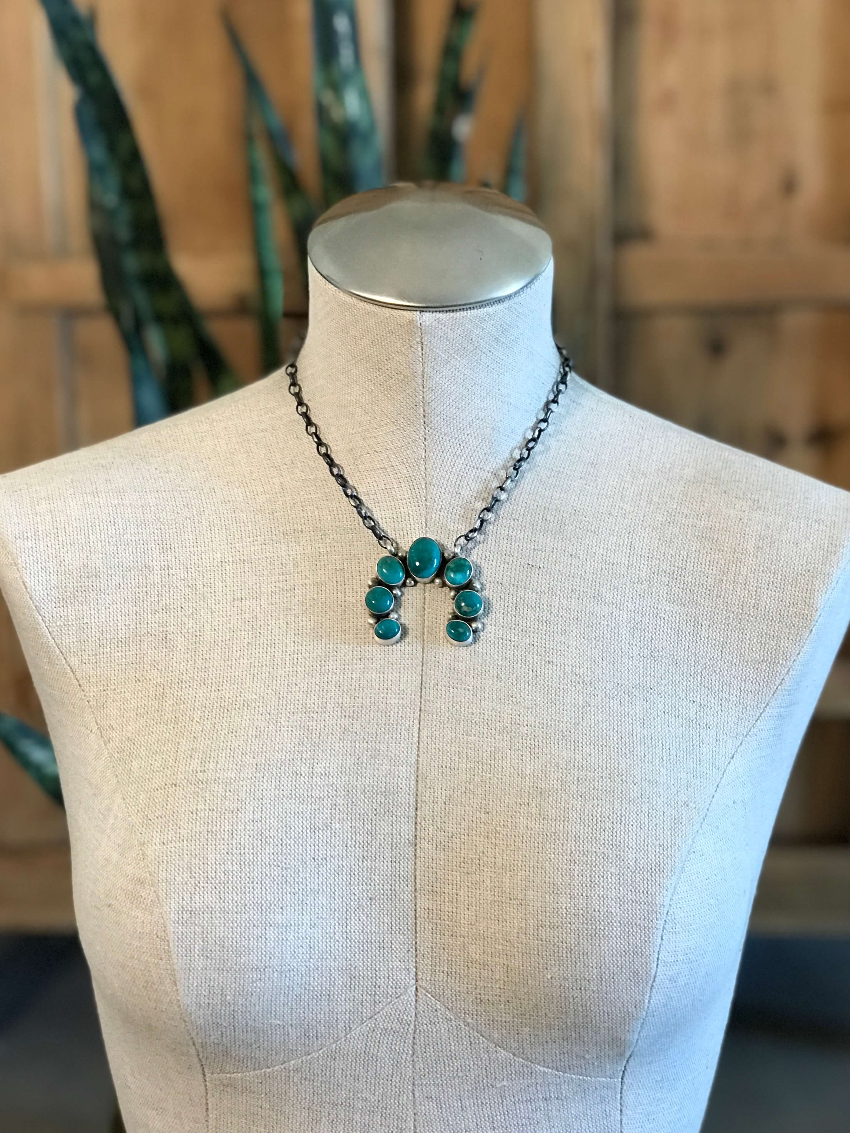 The Naja Necklace, 1-Necklaces-Calli Co., Turquoise and Silver Jewelry, Native American Handmade, Zuni Tribe, Navajo Tribe, Brock Texas