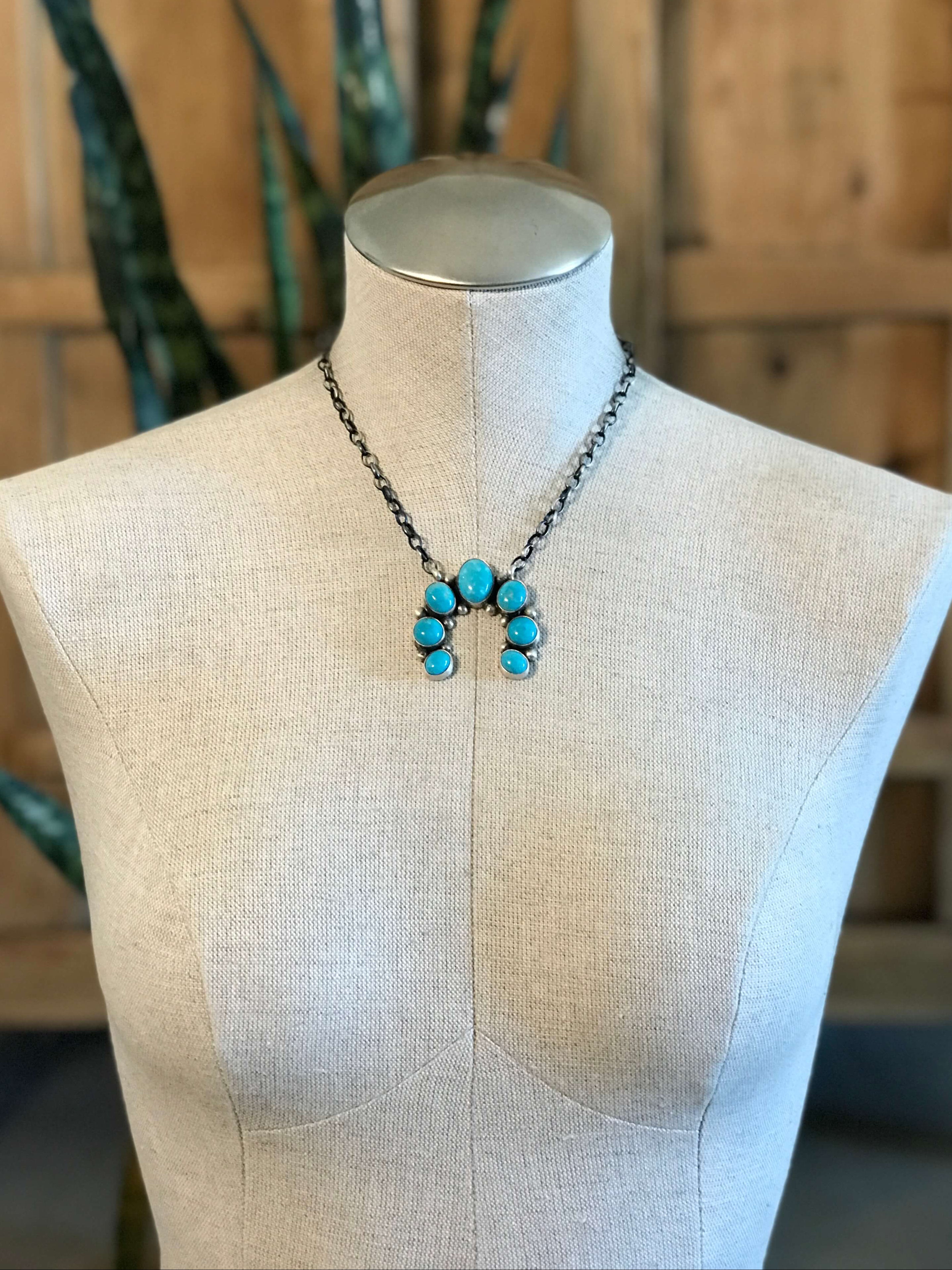 The Naja Necklace, 5-Necklaces-Calli Co., Turquoise and Silver Jewelry, Native American Handmade, Zuni Tribe, Navajo Tribe, Brock Texas