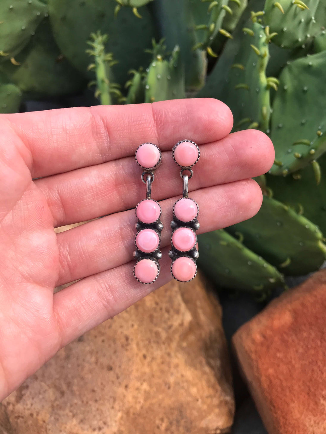 The Molena Earrings, 5-Earrings-Calli Co., Turquoise and Silver Jewelry, Native American Handmade, Zuni Tribe, Navajo Tribe, Brock Texas