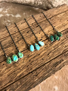 The Mckinnon Turquoise 3 Stone Necklaces-Necklaces-Calli Co., Turquoise and Silver Jewelry, Native American Handmade, Zuni Tribe, Navajo Tribe, Brock Texas