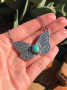 The Butterfly Necklace, 9-Necklaces-Calli Co., Turquoise and Silver Jewelry, Native American Handmade, Zuni Tribe, Navajo Tribe, Brock Texas