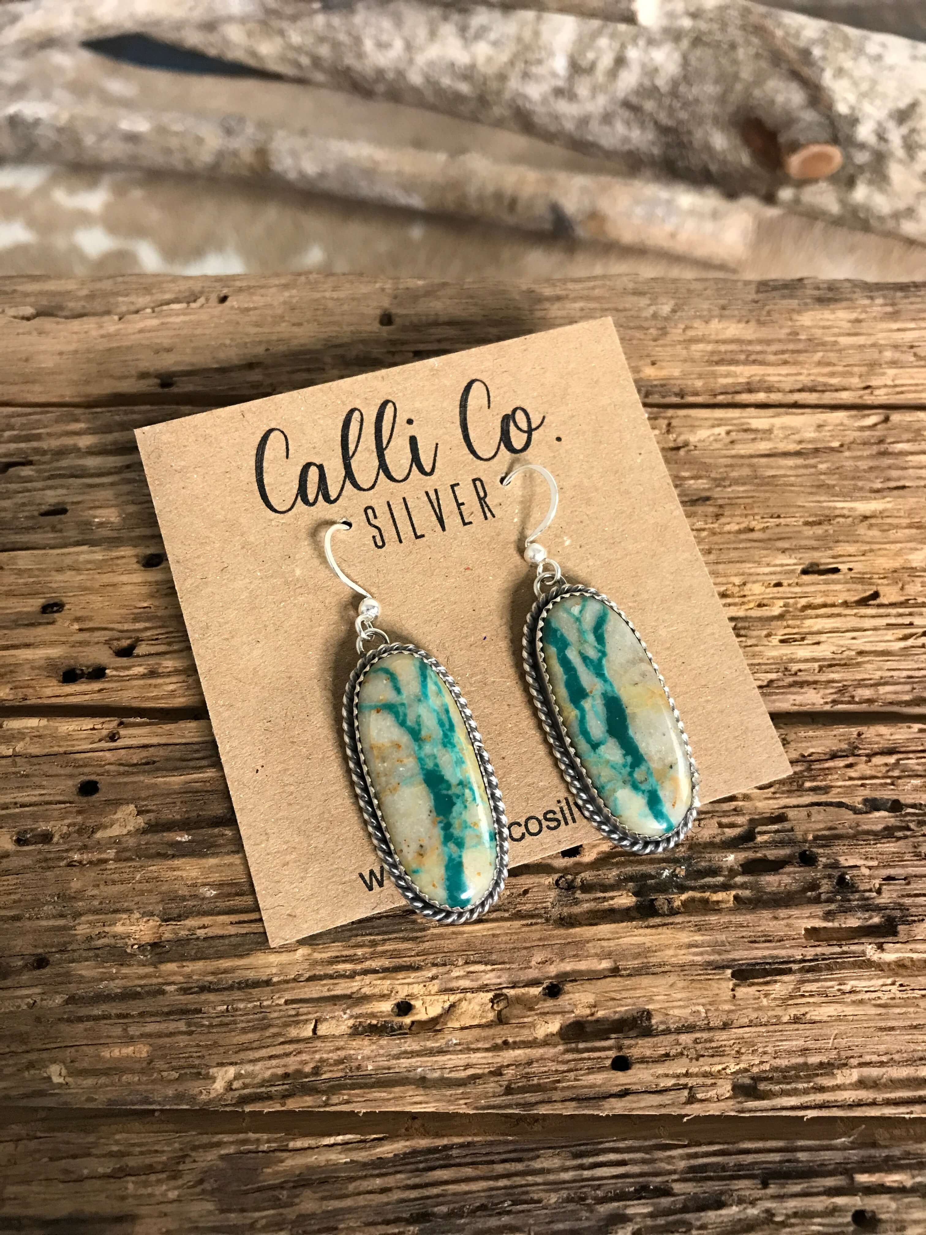 The Turquoise Dangles, 17-Earrings-Calli Co., Turquoise and Silver Jewelry, Native American Handmade, Zuni Tribe, Navajo Tribe, Brock Texas