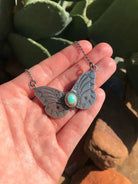 The Butterfly Necklace, 12-Necklaces-Calli Co., Turquoise and Silver Jewelry, Native American Handmade, Zuni Tribe, Navajo Tribe, Brock Texas