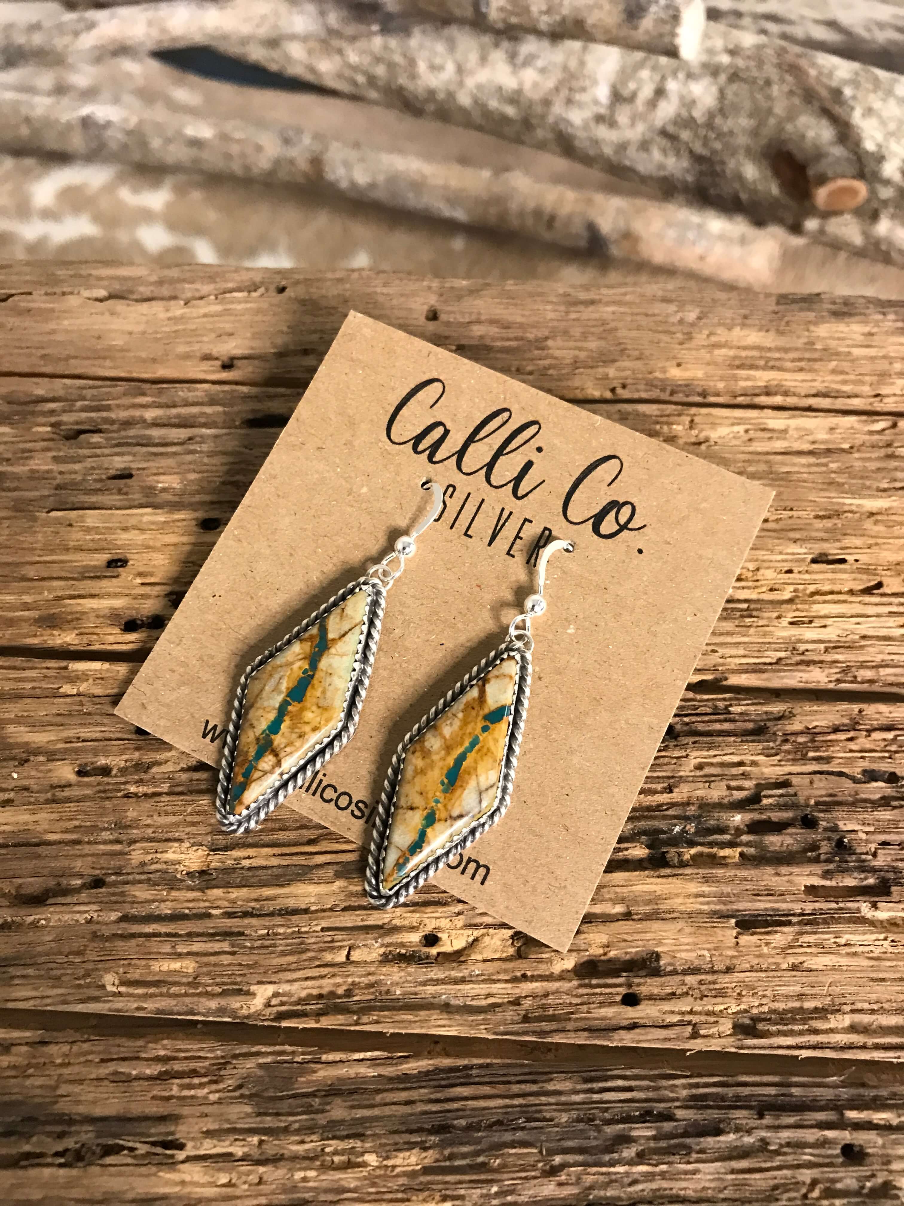 The Turquoise Dangles, 18-Earrings-Calli Co., Turquoise and Silver Jewelry, Native American Handmade, Zuni Tribe, Navajo Tribe, Brock Texas