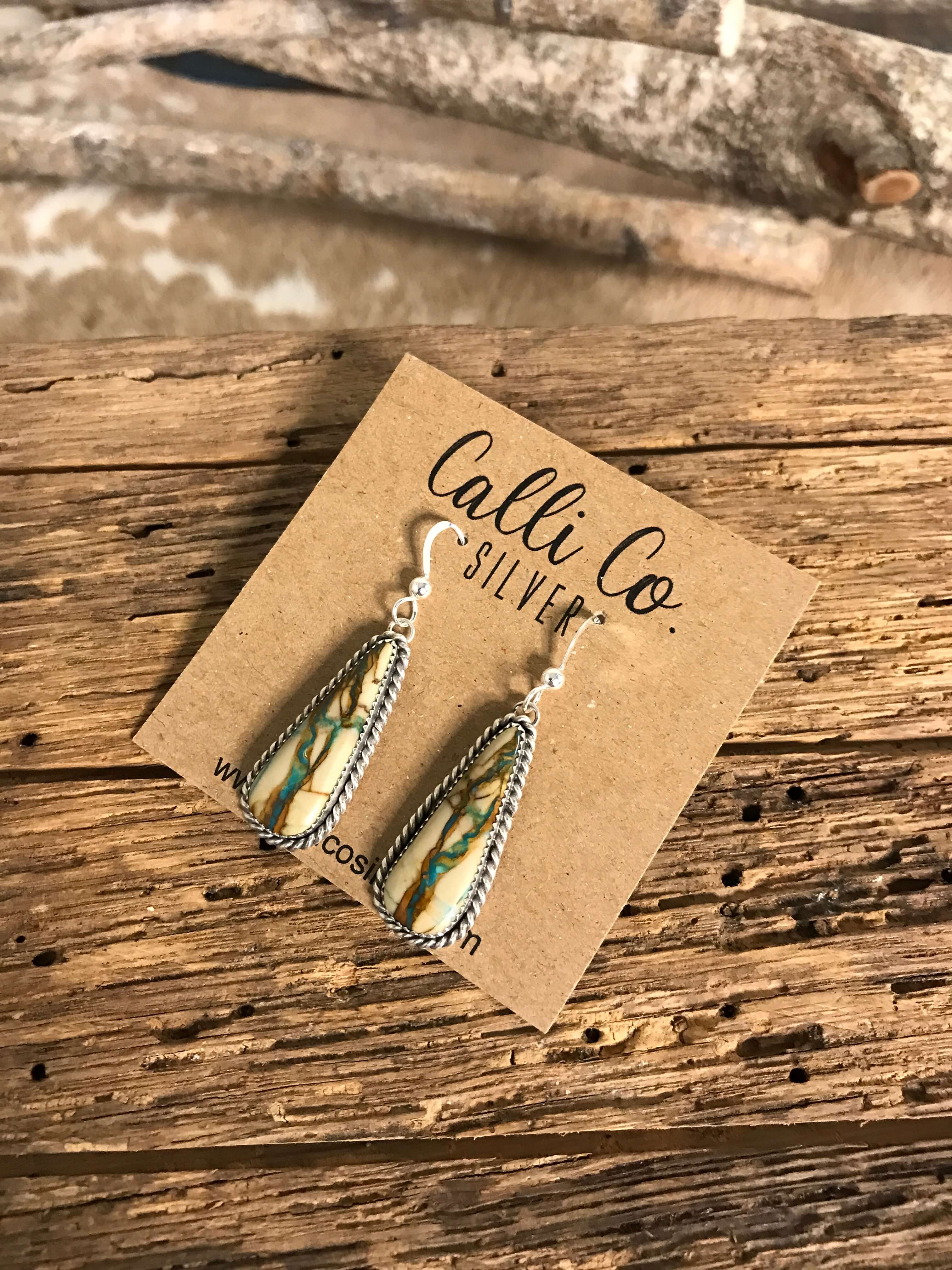 The Turquoise Dangles, 23-Earrings-Calli Co., Turquoise and Silver Jewelry, Native American Handmade, Zuni Tribe, Navajo Tribe, Brock Texas