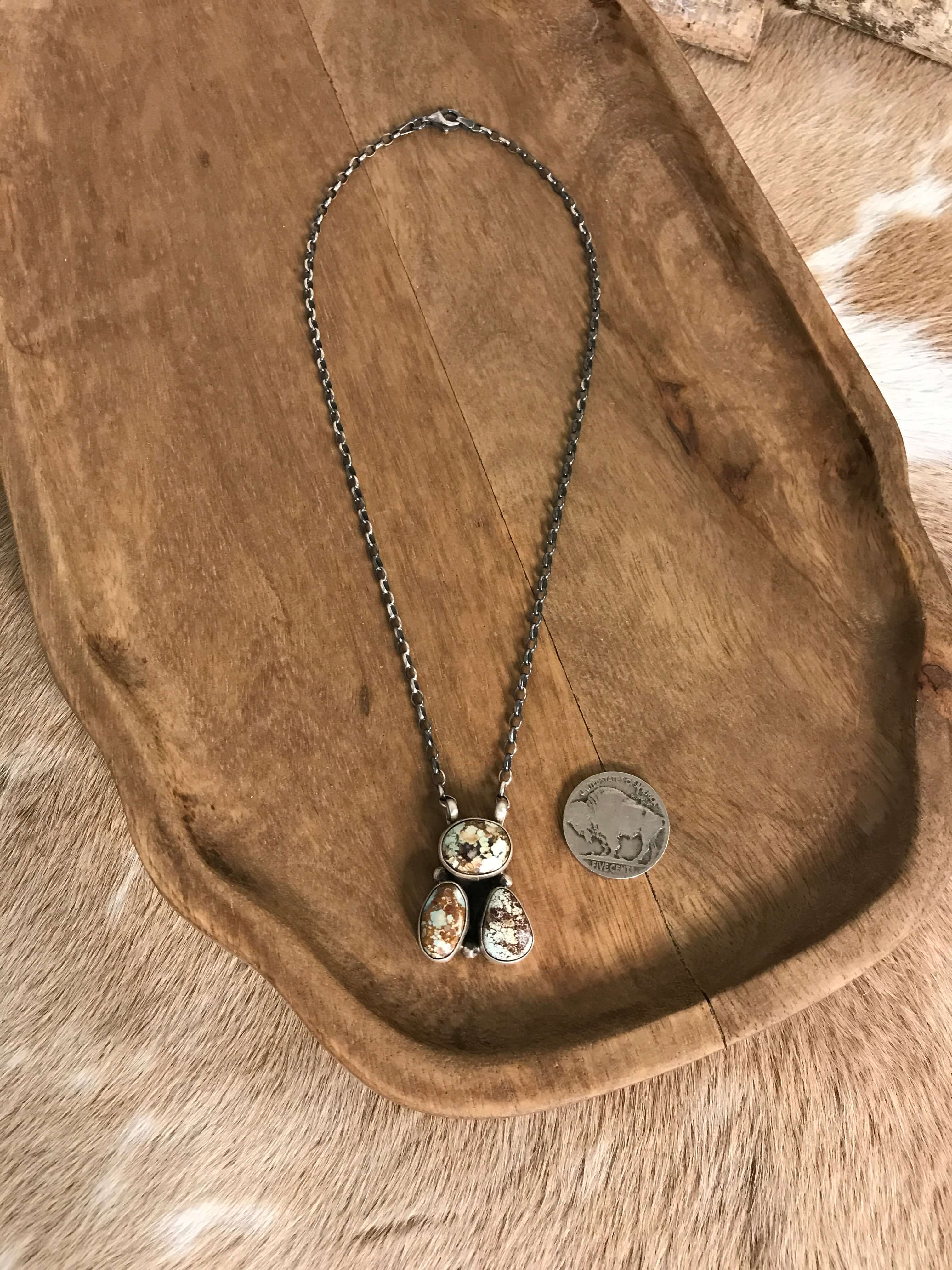 The Tempe Necklace, 10-Necklaces-Calli Co., Turquoise and Silver Jewelry, Native American Handmade, Zuni Tribe, Navajo Tribe, Brock Texas