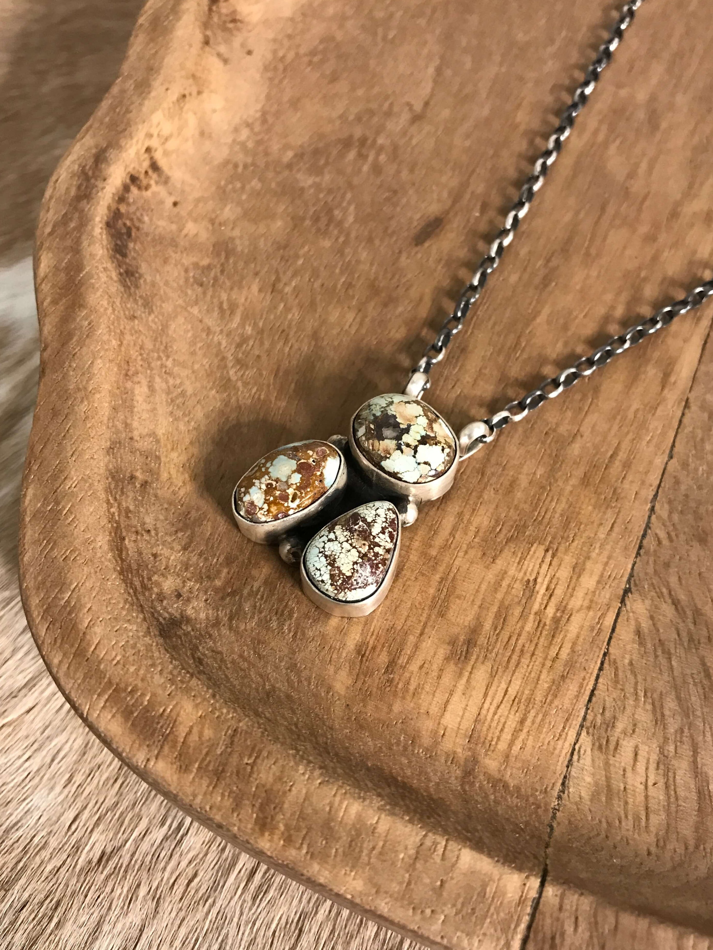 The Tempe Necklace, 10-Necklaces-Calli Co., Turquoise and Silver Jewelry, Native American Handmade, Zuni Tribe, Navajo Tribe, Brock Texas