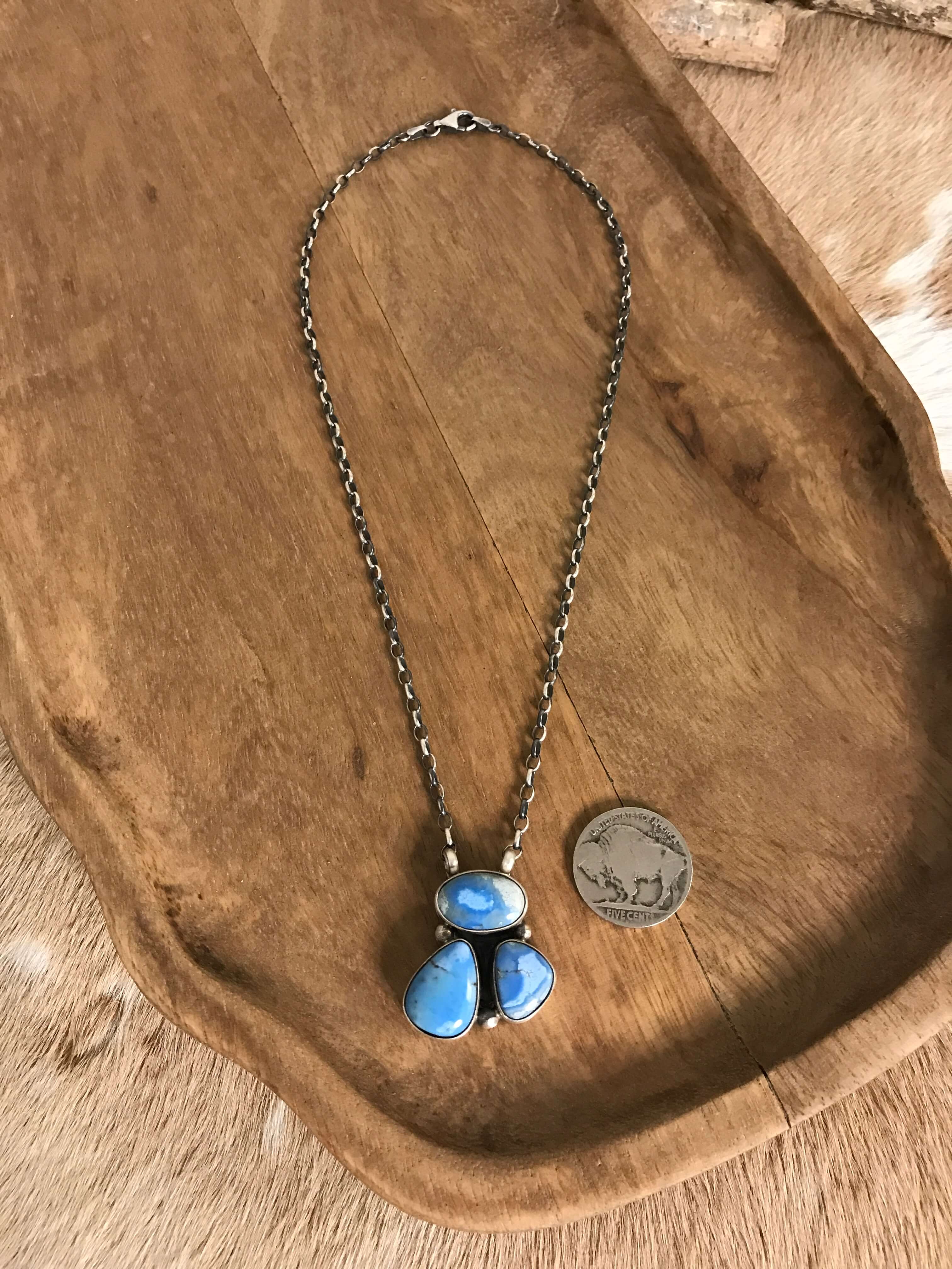 The Tempe Necklace, 12-Necklaces-Calli Co., Turquoise and Silver Jewelry, Native American Handmade, Zuni Tribe, Navajo Tribe, Brock Texas