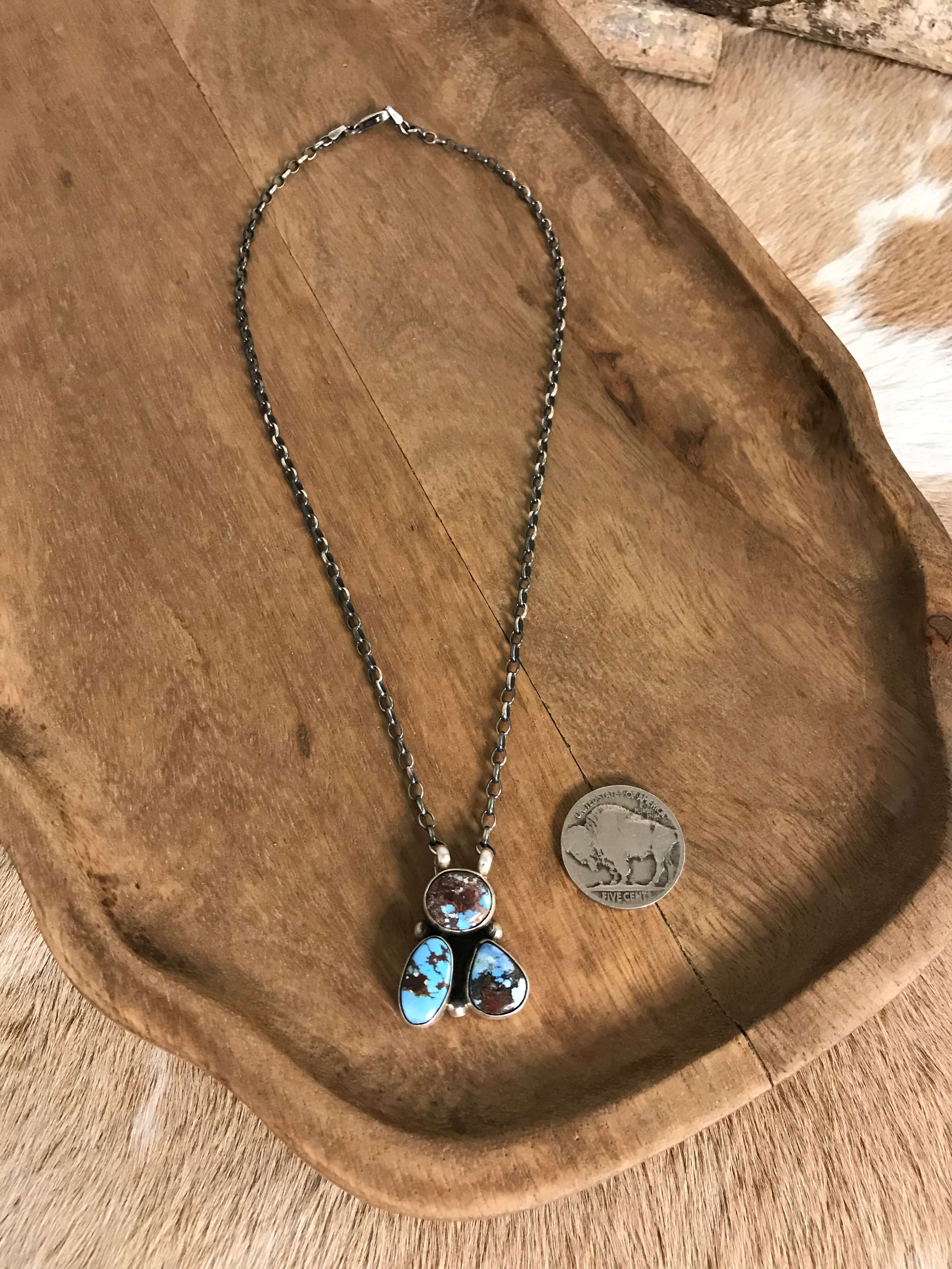 The Tempe Necklace, 13-Necklaces-Calli Co., Turquoise and Silver Jewelry, Native American Handmade, Zuni Tribe, Navajo Tribe, Brock Texas