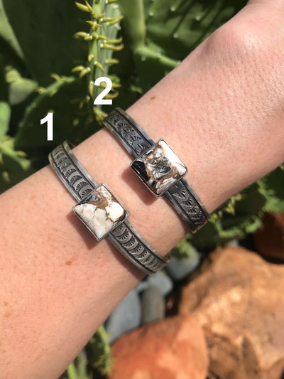 The Rockingham Cuffs-Bracelets & Cuffs-Calli Co., Turquoise and Silver Jewelry, Native American Handmade, Zuni Tribe, Navajo Tribe, Brock Texas